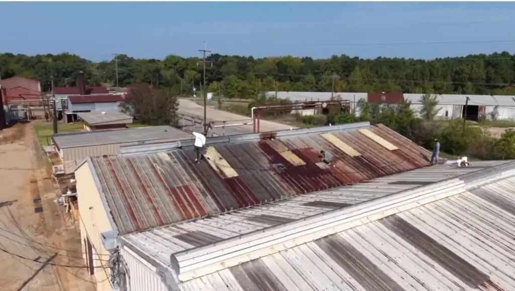 rusk metal roof - shepherd team is power washing the debris from this metal roof