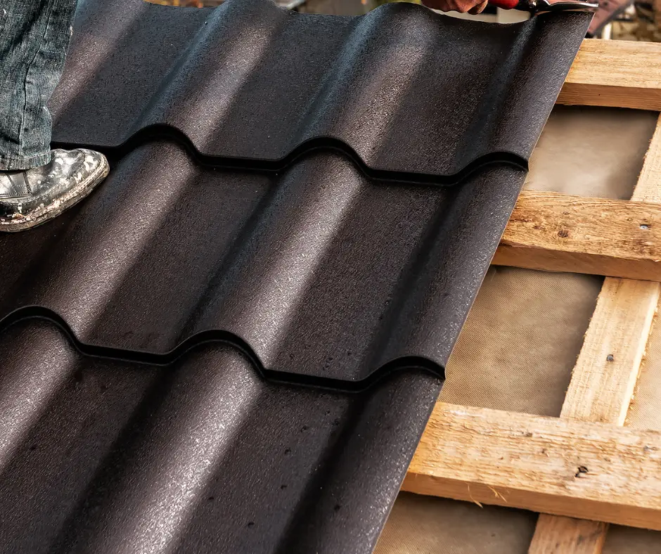 Textured stone-coated steel roofing panel installed on a DFW home